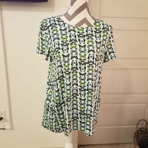 J Jill Wearever Collection Blue & Green Butterfly